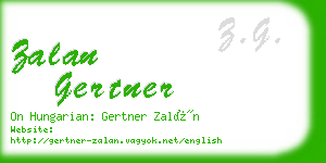 zalan gertner business card